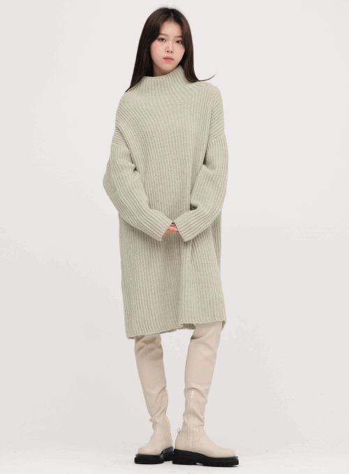 Turtleneck Knit Dress