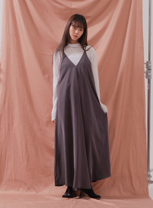 Deep V-Neck Long Dress