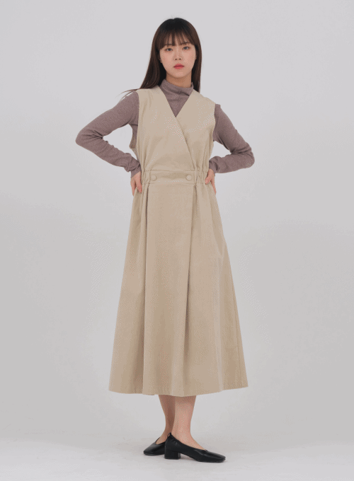 Corduroy Maxi Sleeveless Dress