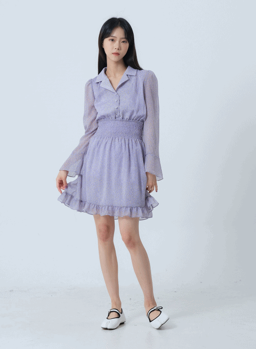Lilac Banded Mini Dress OM6