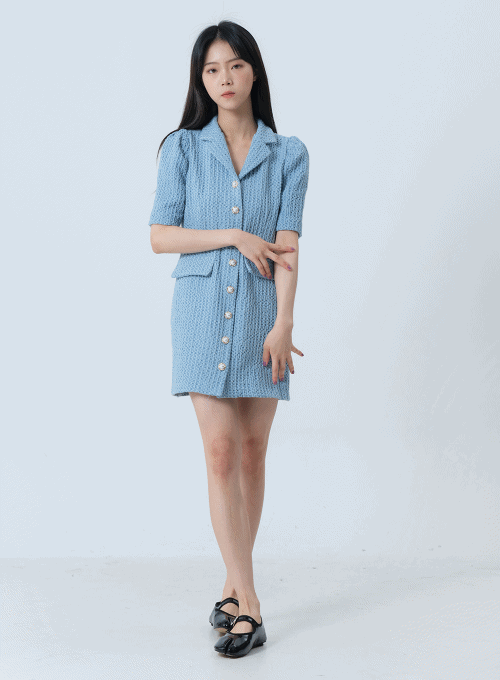 Denim Button Down Mini Dress OY12