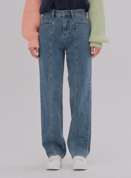 Line Detailed Straight Fit Pants