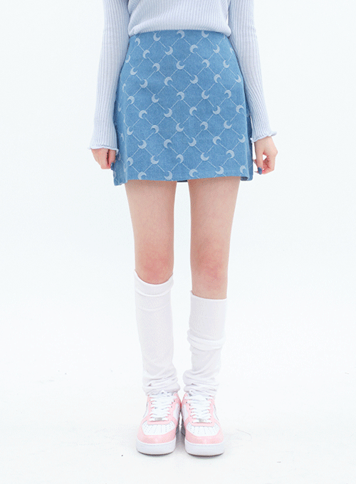 Lunar Print Mini Skirt BM2