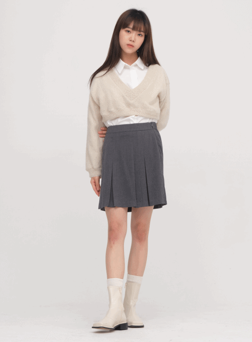 Preppy Look Pleated Skirt
