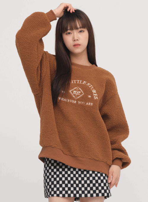Letter Embroidered Sweatshirt