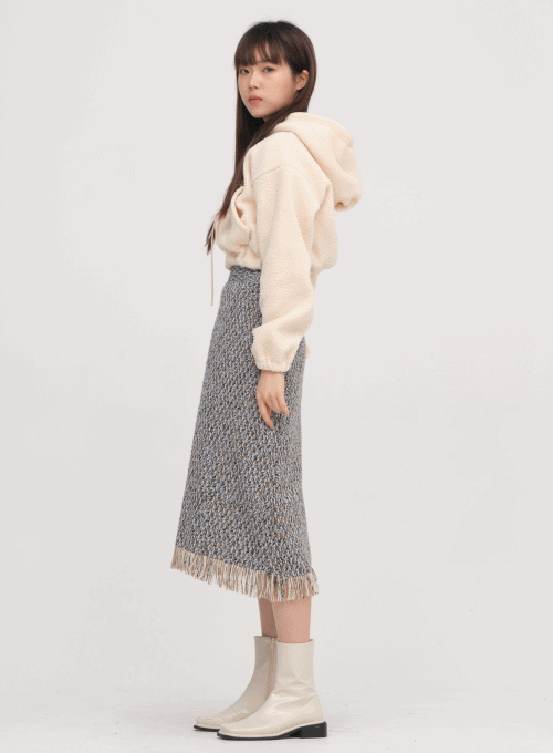 Tweed Midi Skirt