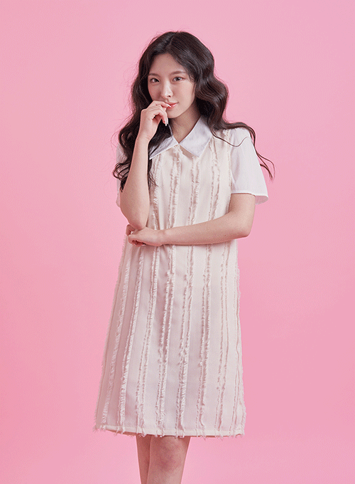 Stitch Detail Sleeveless Midi Dress BY13