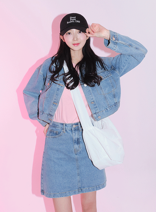 Denim Jacket and Mini Skirt Set BM16