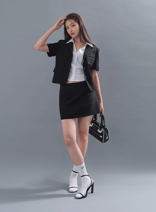Basic Low-Rise Mini Skirt CM6