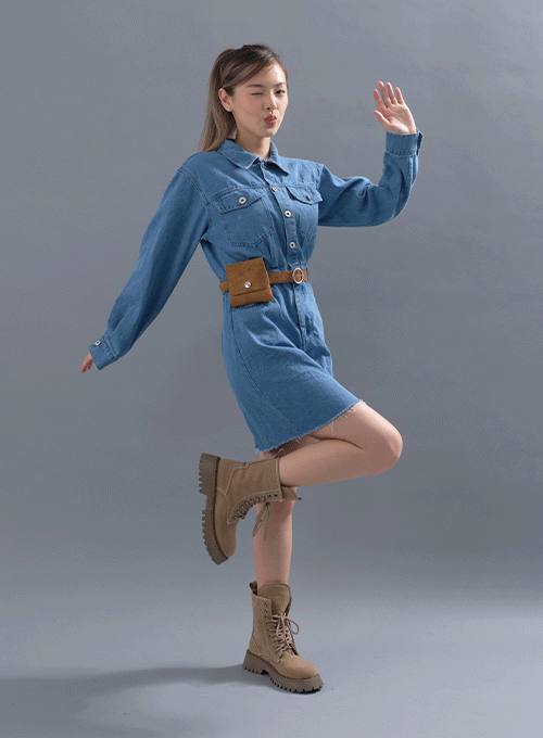 Denim Mini Dress CM11