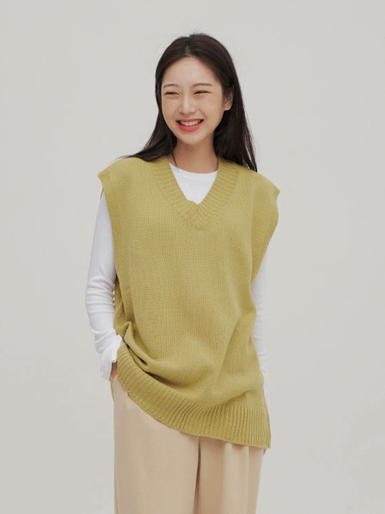 V Neck Knit Vest