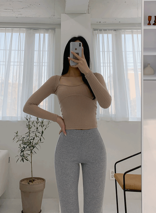 Square Neck Cropped T Shirt IM20