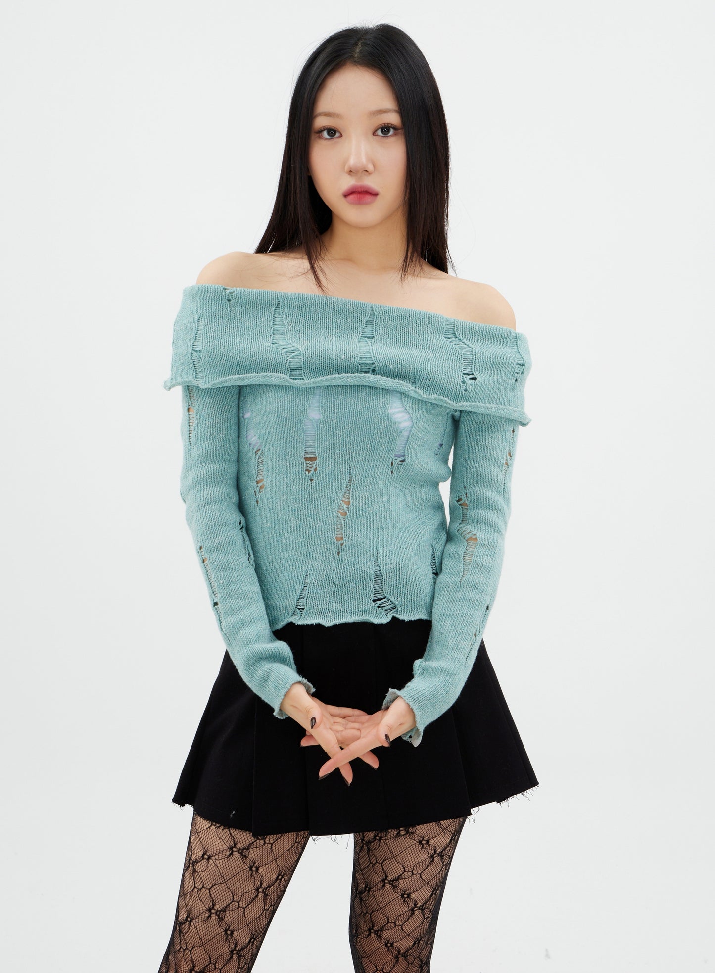 Off The Shoulder Knit Top K2302