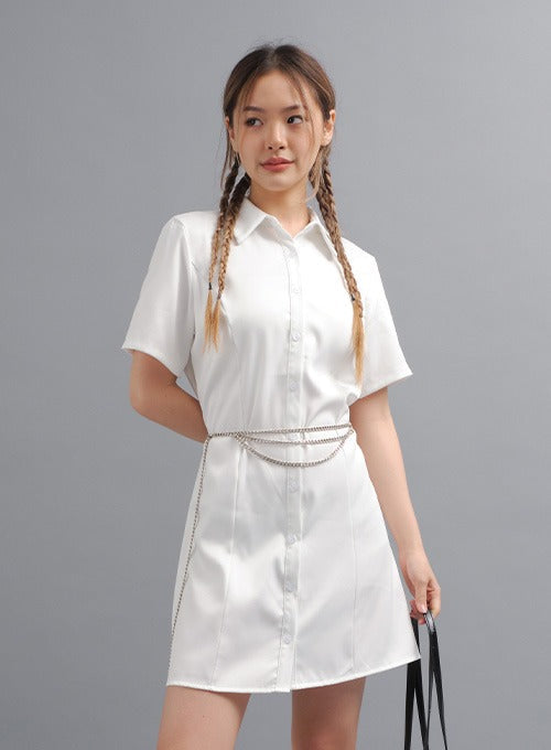 Slim Fit Mini Shirt Dress CY24