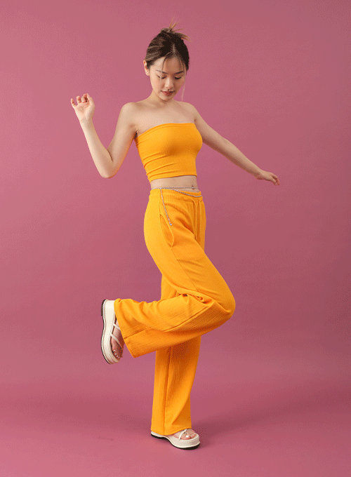 Tube Top and Sweat Pants Set