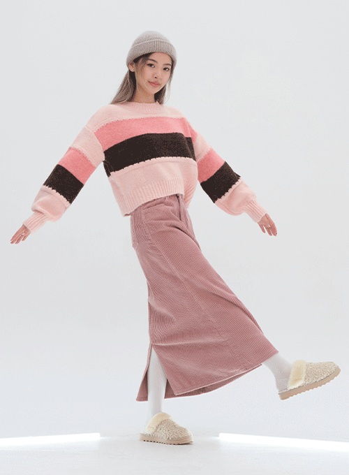 Corduroy Long Skirt