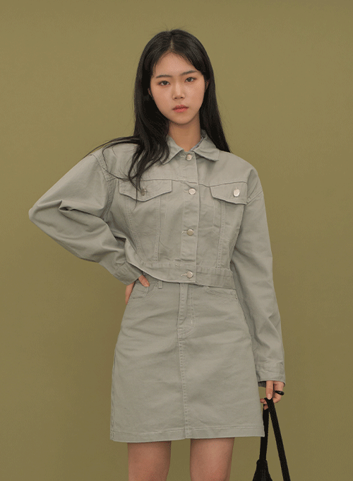 Cropped Jacket and Mini Skirt Set