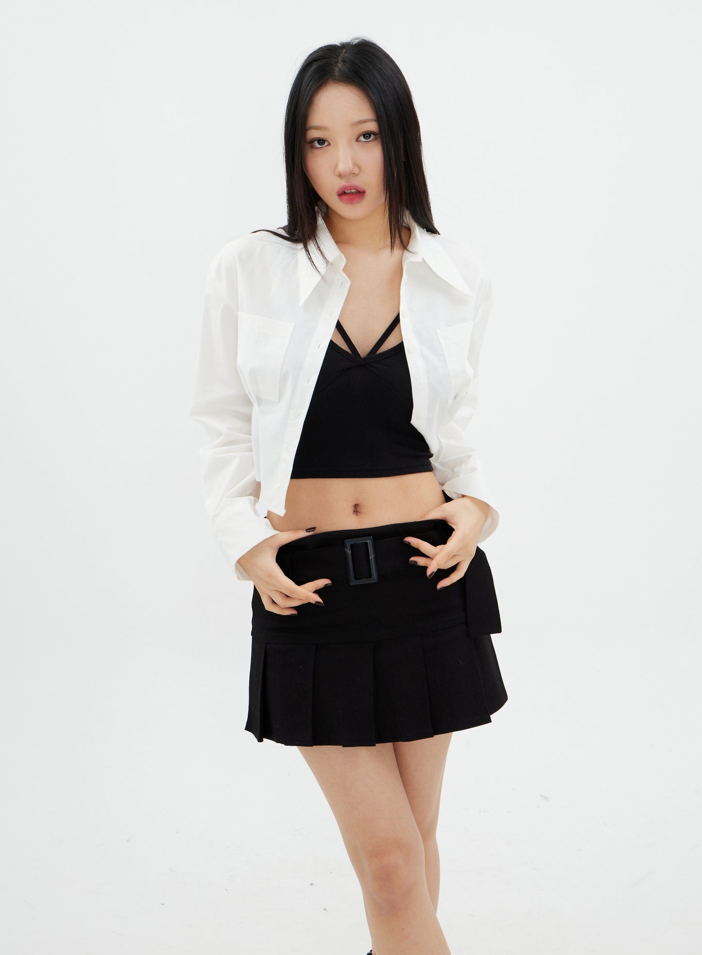 Crop Shirt with Pockets K2302
