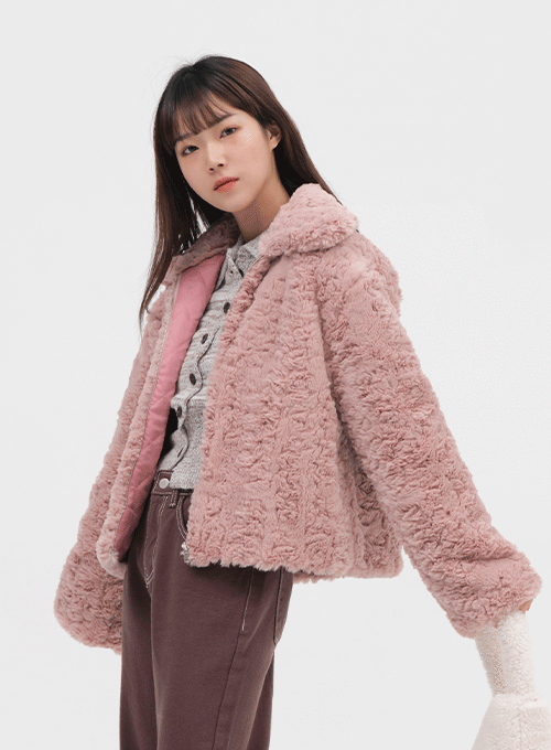 Faux Fur Collar Jacket