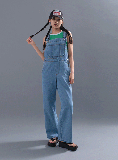 Cute and Basic Denim Overalls CM12
