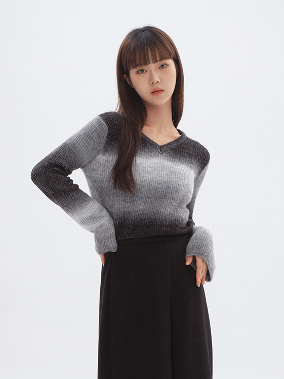 Gradient Crop Knit