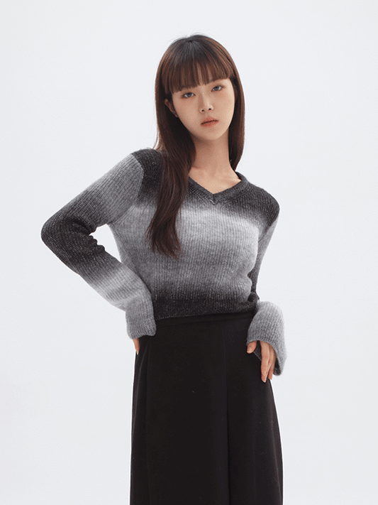 Gradient Crop Knit