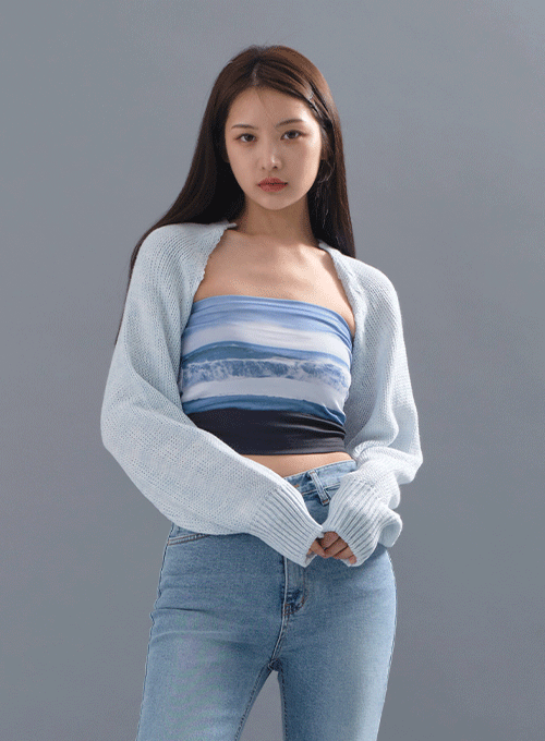 Wavy Bolero Cardigan CM10