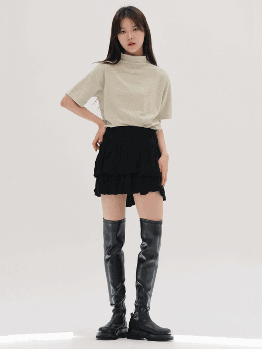 Tiered Mini Skirt