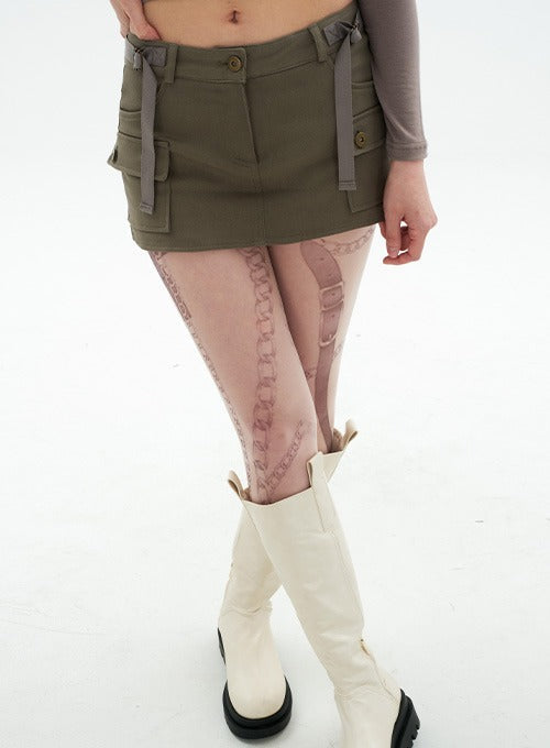 Chain Printed Stockings CA07