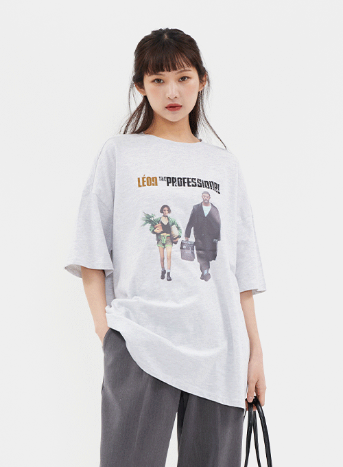 Relaxed Fit Short Sleeve T Shirt with Graphic Print C7102