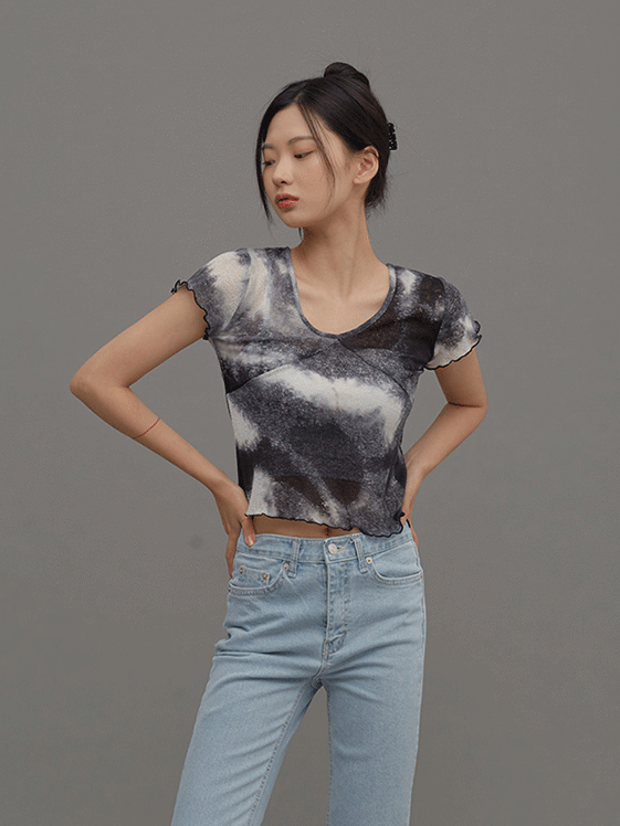 Tie Dye Short Sleeve T Shirt CM6