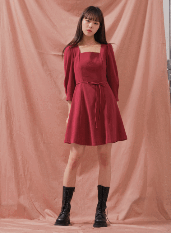 Square Neck Mini Dress
