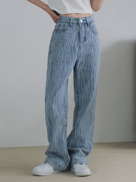 Wide Leg Jeans with Graphic Print CM5