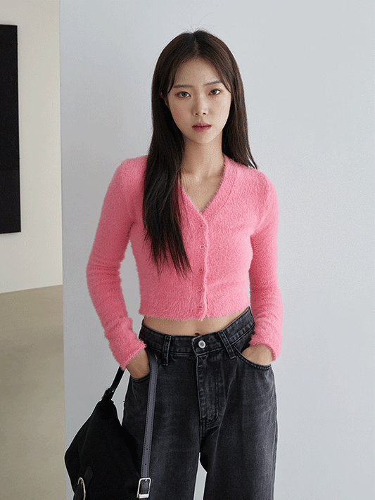 Boucle Cropped Cardigan