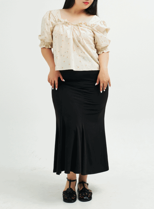 Plus Tight Mermaid Fit Maxi Skirt IY24