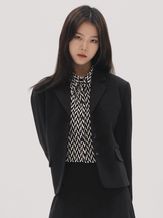 Gingham Check Short Blouse