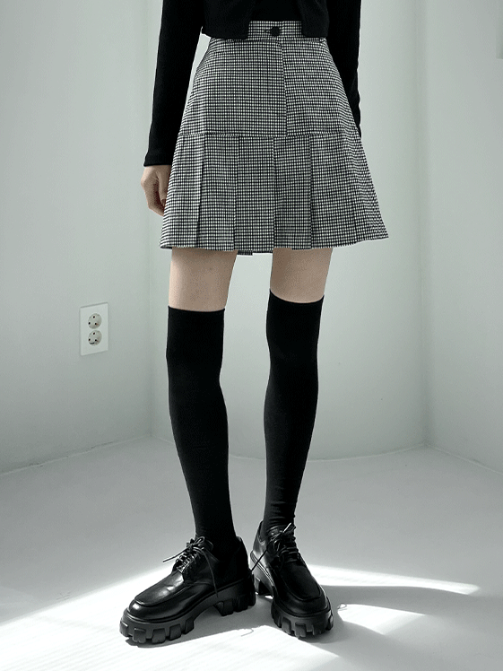 Check Pattern Pleated Shirt MM1