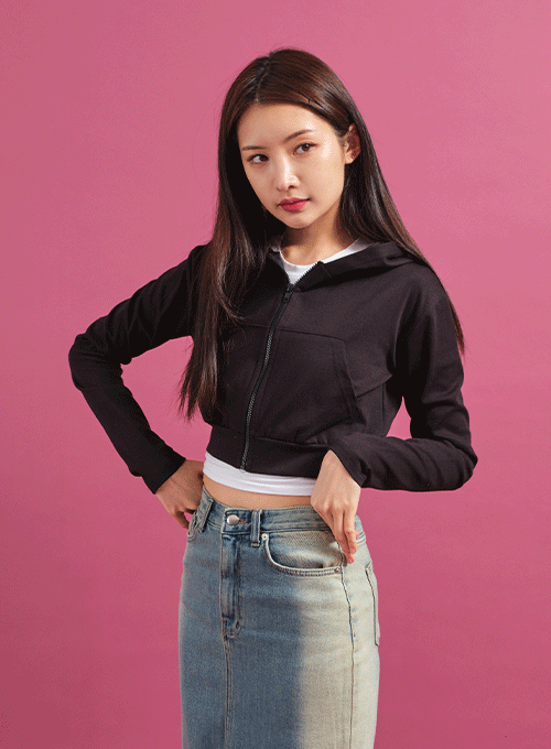 Cropped Zip-up Hoodie CY16