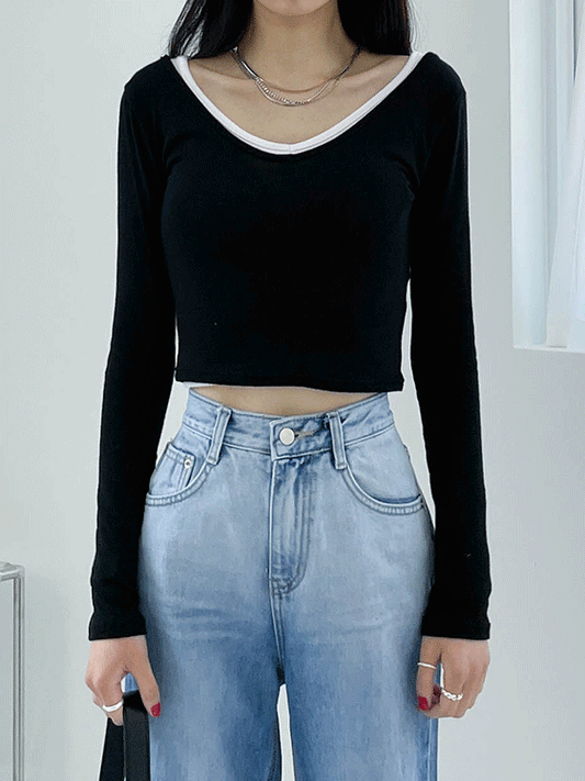Off The Shoulder Cropped T Shirt F26