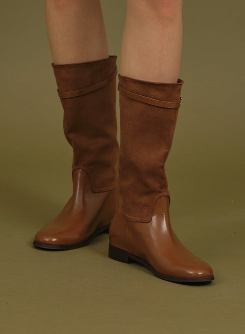 Mid Calf Buckle Boots J10