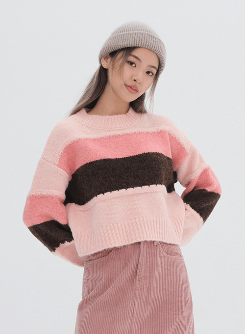 Stripe Crop Knit