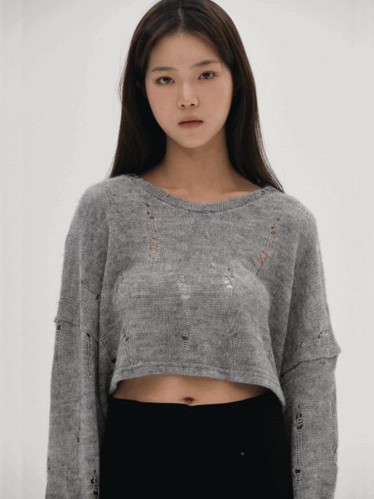Destroyed Crop Knit