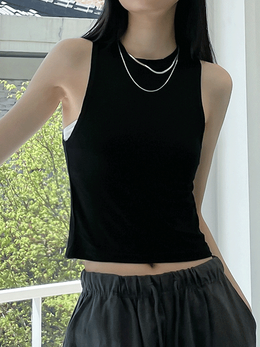 Halter Neck Sleeveless Top F25