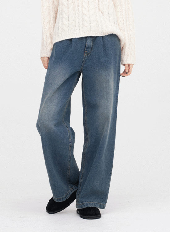 Wide Leg Denim Pants