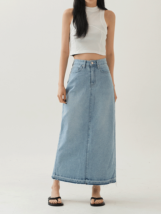 Denim Maxi Skirt CM13