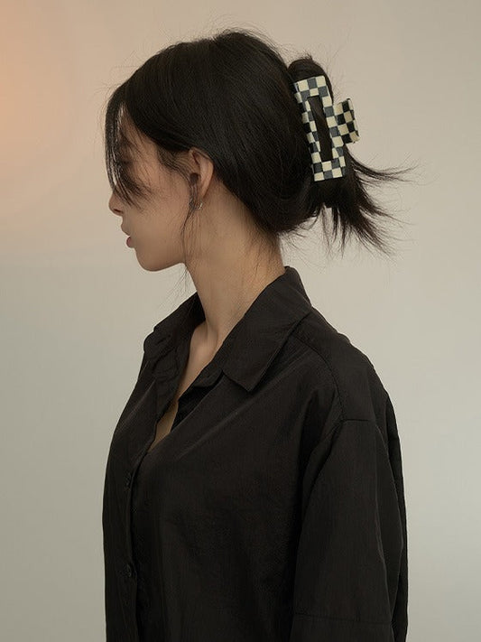 Plaid Hair Claw Clip CA04
