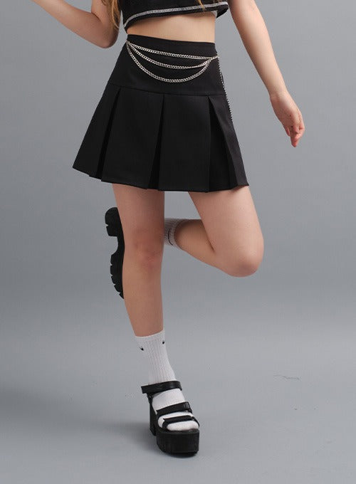 Basic Pleated Mini Skirt CY24