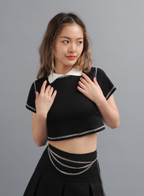 Collared Crop Top CY24