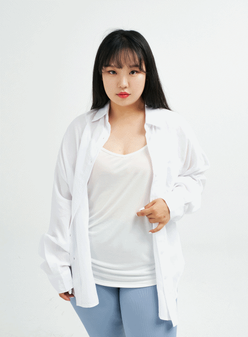 Plus Summer Everyday Linen Button-Down Shirt IY24