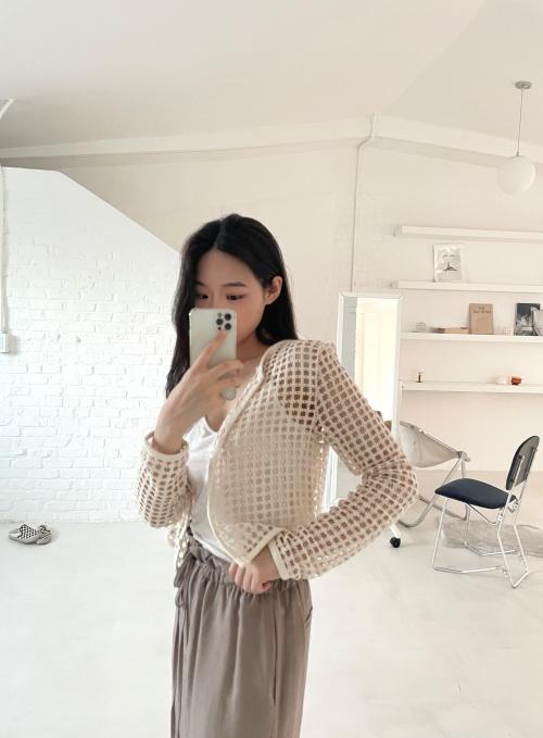 Net See-Through Cardigan